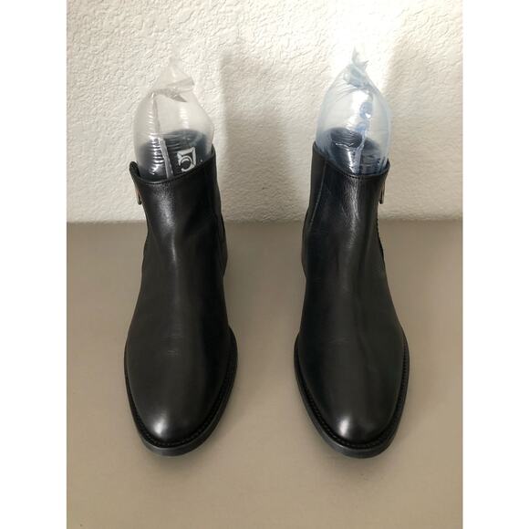 AQUATALIA Nadie Black Leather Waterproof Bootie - 6 - Picture 1 of 7